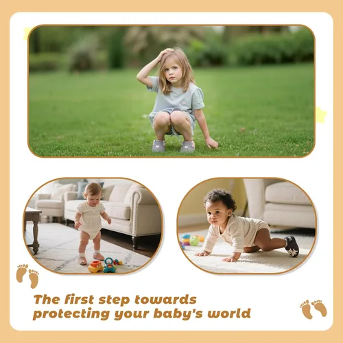 Vista 5 de Mejale - Zapatos de bebé, para niños pequeños, con suela suave de cuero, estilo mocasín, para pre-caminantes Beige