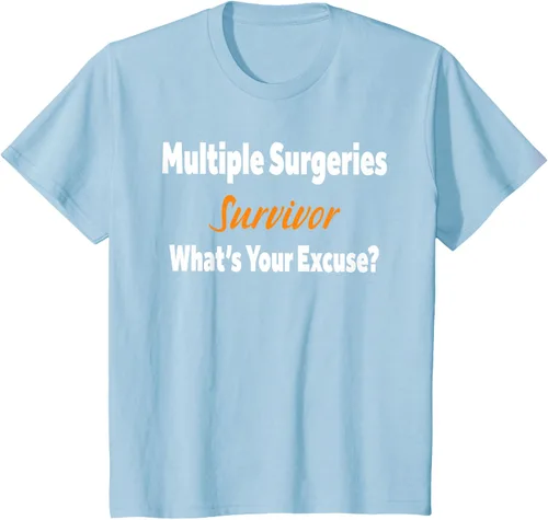 Vista 9 de Camiseta de regalo de cirugía múltiple para sobrevivientes de cirugía ¿Cuál es tu excusa?, Negro