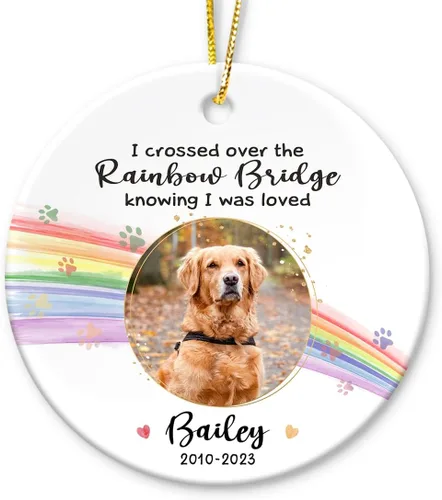 Vista 8 de Regalos conmemorativos personalizados para mascotas por pérdida de perro o gato, adornos de duelo de mascotas, decoración de Navidad, adorno