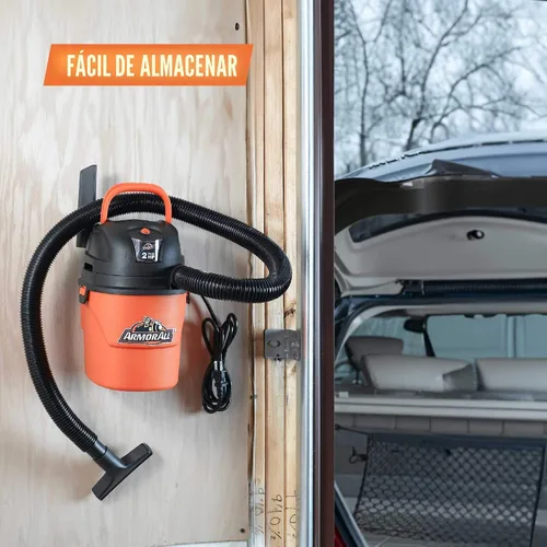 Vista 7 de Armor All® AA155 Aspiradora portátil húmeda/seca de 1.5 galones y 2 HP pico, naranja
