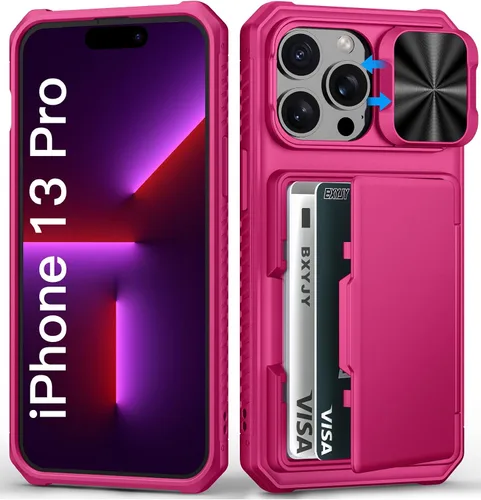 Vista 71 de BXYJY Funda tipo cartera para iPhone 15 Pro, tarjetero (4-5 tarjetas)