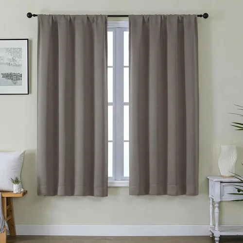Vista 51 de Gwine Cortinas opacas para dormitorio, 54 pulgadas de largo, paneles de cortina de ventana con aislamiento térmico y reducción de ruido, cortinas