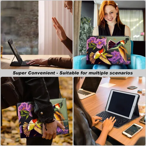 Vista 2 de DEGDFSGR Funda para Samsung Galaxy Tab A8 10.5 con teclado, teclado inalámbrico desmontable cierre magnético, funda protectora para Samsung Tab A8