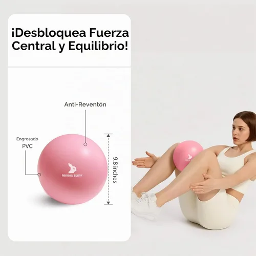 Vista 3 de Kit de pilates para el hogar, anillo de pilates de 13.8 pulgadas con asas acolchadas, mini bola, 3 bandas de resistencia para ejercicio de cuerpo