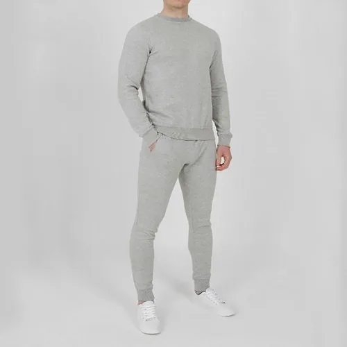 Vista 2 de Conjunto deportivo de 2 piezas de 2 piezas para hombre, trajes de invierno, elegante, casual, camiseta y pantalones deportivos, talla grande