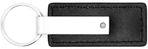 Vista 2 de Au-TOMOTIVE GOLD, INC. Llavero de cuero negro para Cobra, Negro