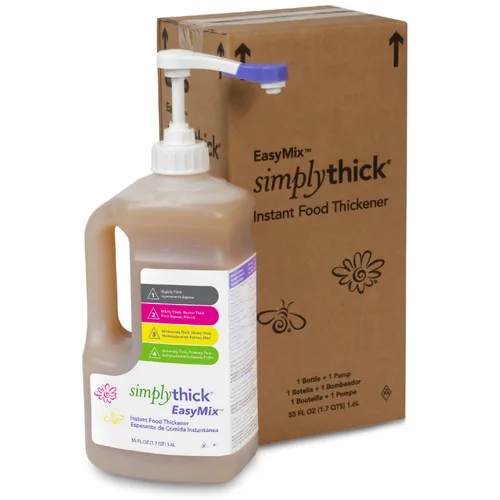 Vista 2 de SimplyThick EasyMix 302 porciones Espesante de gel para personas con disfagia y trastornos de deglución No alterará el sabor del líquido