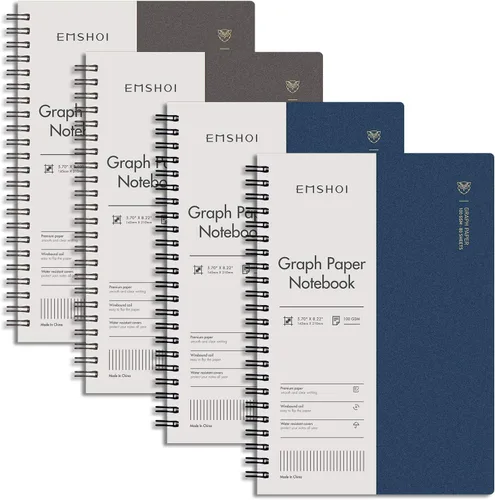 Vista 10 de EMSHOI Cuaderno diario en espiral rayado de 7.48" x 10.15" - Paquete de 3, 480 páginas de papel grueso de 100gsm, cuadernos grandes B5 con rayas
