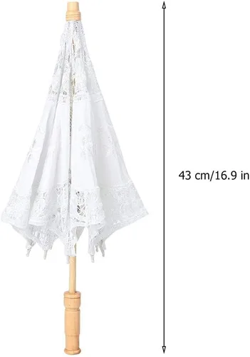 Vista 7 de Paraguas de encaje negro, sombrilla plegable de encaje hecho a mano, para boda, novia, para mujeres, decoración de fiesta, baile, fotografía