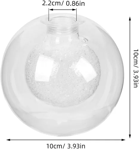 Vista 3 de Angoily Pantalla de cristal G9 de repuesto de doble capa transparente para luz de globo de 3.9 pulgadas, pantalla de lámpara de techo