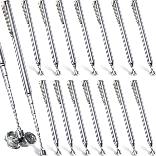 Vista 11 de Patelai 2 Piezas Herramientas Telescópicas de Recogida Magnética Agarradoras Herramientas de Alcance con Clip de Bolsillo 25 Pulgadas Imán