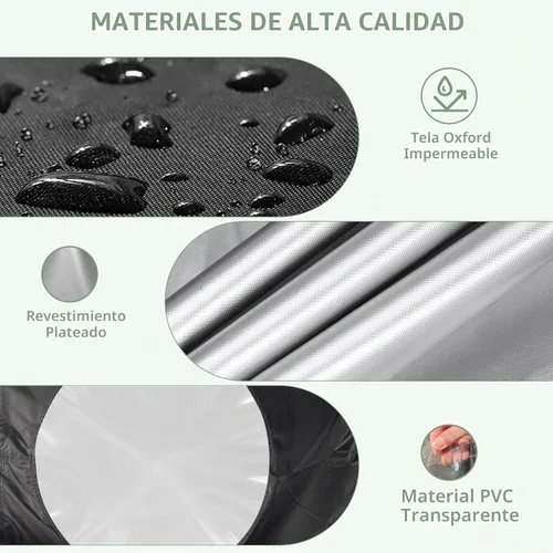 Vista 4 de COSHNIBI Cubierta redonda para cama elástica al aire libre, tienda de campaña de 8 pies, adecuada para cama elástica redonda de 6 postes curvos