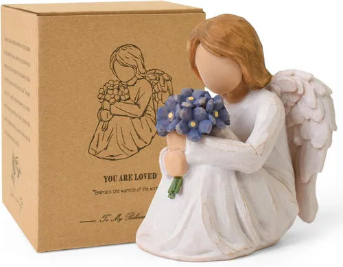 Vista 9 de Regalos de enfermera para mujeres, estatua de enfermera de ángel pintada a