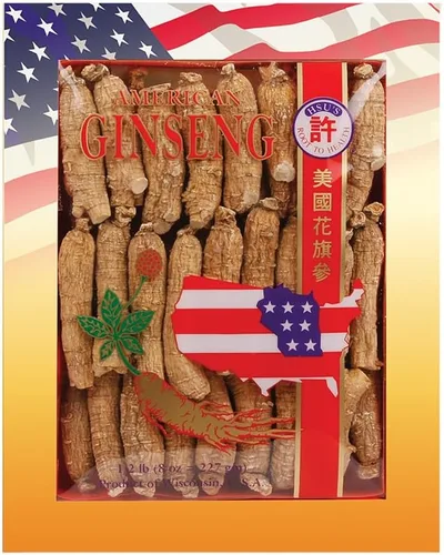 Vista 11 de Hsu's SKU 0130-4 Caja de raíces de ginseng americano de Wisconsin medio corto extra grande de 4 onzas para té, sopa y regalos, premium, sin OMG, sin