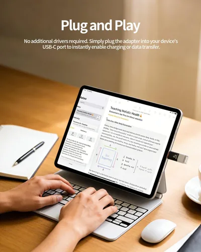 Vista 4 de BOMIE Adaptador USB C a USB, paquete de 10 unidades, 6A 120 W, carga rápida, transferencia de datos de 10 Gbps, USB C macho a USB 3.2 hembra OTG