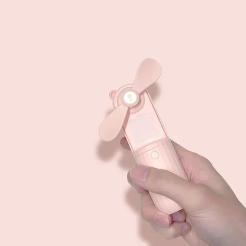 Vista 2 de Ventilador de mano portátil mini ventilador portátil recargable USB, ventilador personal ideal para hombres, mujeres y niños, uso en interiores