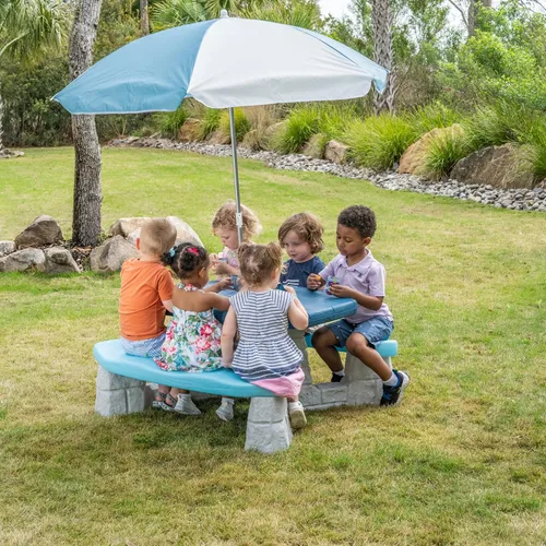 Vista 5 de Step2 Mesa de pícnic Sun & Fun con parasol