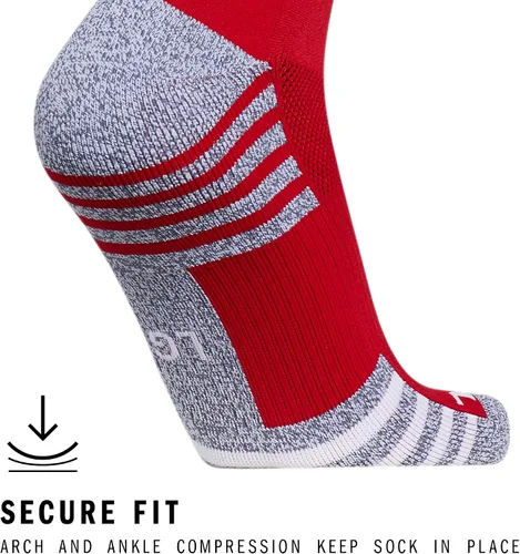 Vista 3 de adidas Team Speed 3 - Calcetines de fútbol (1 par), team power rojoblanco