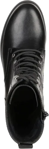 Vista 3 de DREAM PAIRS Botas de combate negras con cordones botas militares de invierno para mujer