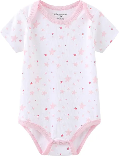 Vista 3 de Kiddiezoom Conjunto de canastilla para bebé, 9 piezas, conjunto de mamelucos y pantalones, conjunto de regalo unisex para bebé
