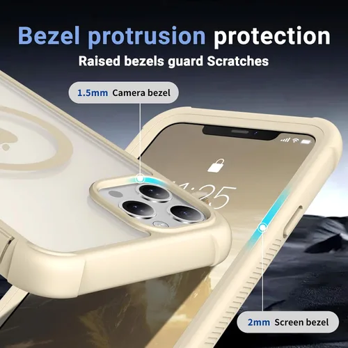 Vista 6 de jaroco - Funda magnética compatible con MagSafe para iPhone 11 de 6.1 pulgadas; protección de grado militar contra caídas, de doble capa