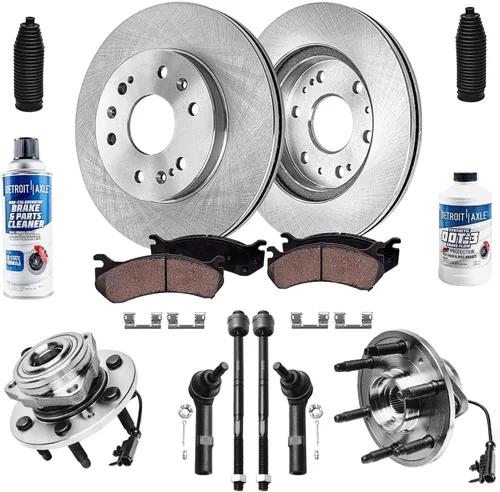 Vista 42 de Detroit Axle - Rotores de freno para Jeep Compass 2015-2022 Renegade 2016-2022 Fiat 500X 2016-2022, 2018, 2019, 2020, 2021. Reemplazo de rotores