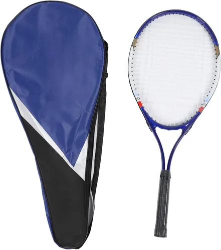 Vista 6 de Raqueta de tenis, equipo de tenis de 27 pulgadas de aleación de aluminio de nailon recreativo raqueta de tenis con bolsa de raqueta