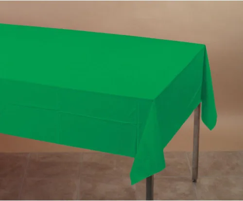 Vista 2 de Creative Converting Touch of Color - Mantel de papel para mesa de banquete, color verde esmeralda, 54 x 108 pulgadas (40.5 pies cuadrados)