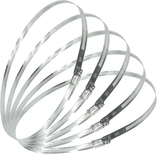 Vista 16 de 6 abrazaderas de metal ajustables de acero inoxidable 304 de 7.8 pulgadas/7.874 in, abrazaderas de manguera de engranaje helicoidal de alta