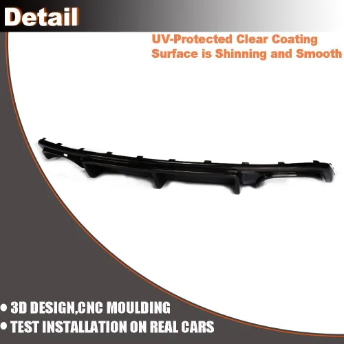 Vista 7 de Difusor de parachoques trasero negro brillante compatible con Audi S5 A5 B8.5 Sline 4 puertas 2 puertas 2012-2017 parachoques inferior alerón kit