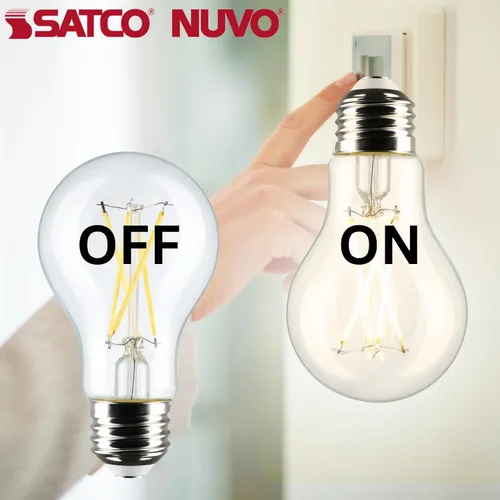 Vista 2 de Satco S12463 8A19/CL/LED/E26/930/4PK/120V (24 bombillas LED)