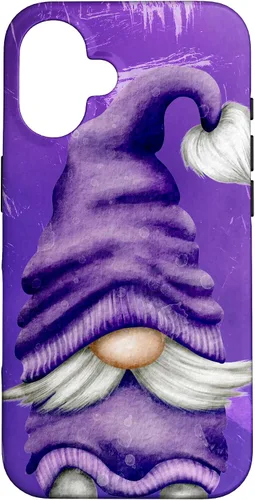 Vista 32 de Cute Gnome Graphic for Gardener and Spring and Summer Purple Case for iPhone 17