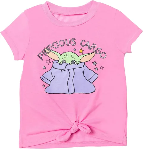 Vista 2 de STAR WARS The Child - Conjunto de 3 piezas con camiseta gráfica y coletero para niñas pequeñas