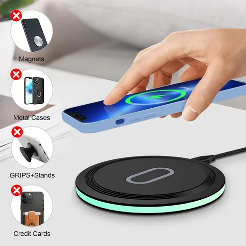 Vista 5 de Pixel 10 Cargador inalámbrico almohadilla de carga rápida para Google Pixel 10 Pro XL, 10 Pro Fold, 9a, 9 Pro XL, 8,8 Pro, 7,7 Pro, 6 Pro, 5,4XL