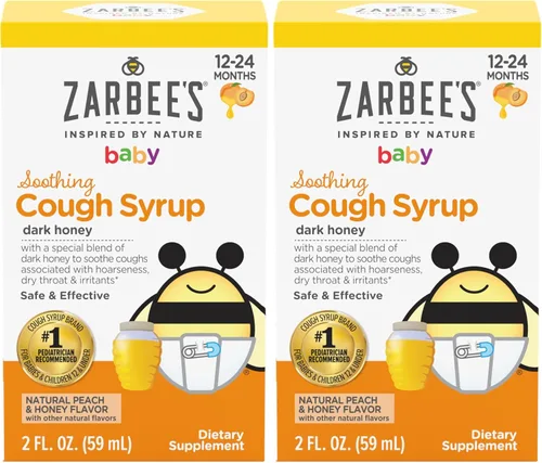 Vista 12 de Jarabe de Miel para la Tos de Bebé Zarbee's + Inmune para Bebés de 12-24 Meses, Jarabe para la Tos Seguro y Eficaz con Miel Oscura Calmante y Zinc
