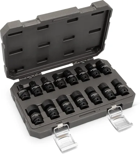 Vista 16 de GEARWRENCH 84938N - Juego de conectores de impacto universal estándar de 1/2 pulgada, 6 puntos, 13 piezas, SAE
