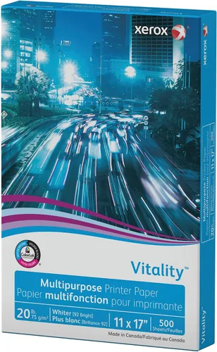 Vista 3 de Xerox Papel de copia de alta velocidad, 11" x 17", 20 Lb., 84 Brillo, Resma De 500 Hojas