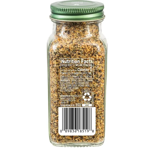 Vista 2 de Simply Organic Lemon Pepper - Certificado orgánico, Kosher 3.17 onzas (paquete de 1)