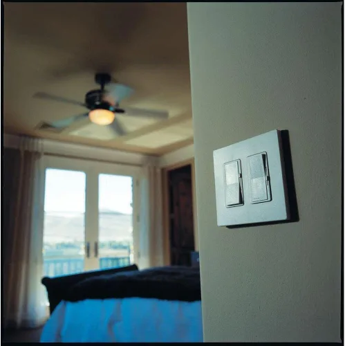 Vista 5 de Lutron DVWFSQ-FH-AL Diva - Control de ventilador de 3 velocidades de 3 vías y 1.5 amperios, 1.5 amperios, almendra