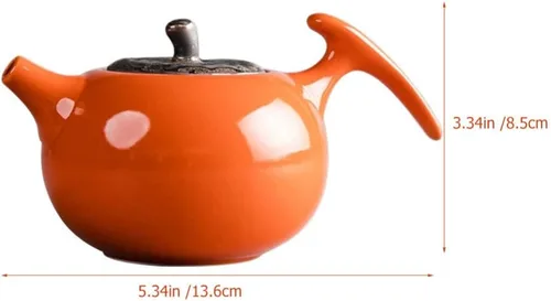Vista 7 de Tetera de cerámica elegante hervidor de té para el hogar, cocina elegante, accesorio de té, accesorios para el hogar, suministro de té, tetera