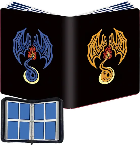 Vista 7 de Carpeta de tarjetas de 4 bolsillos compatible con tarjetas PTCG, soporte para tarjetas TCG, colección de juegos de cartas intercambiables, se adapta