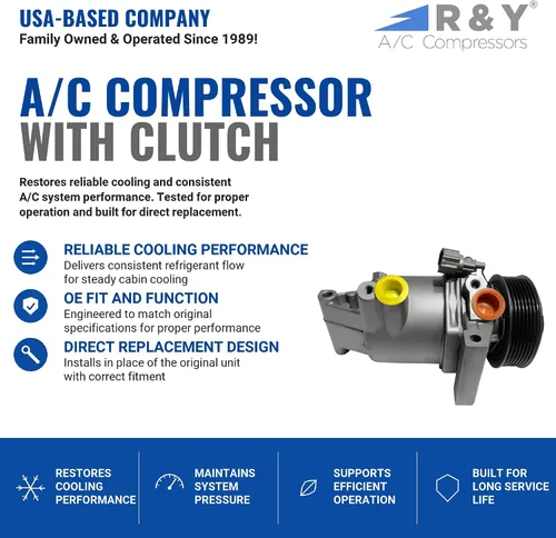 Vista 2 de RYC - Compresor de aire acondicionado automotriz y embrague de A/C EG892