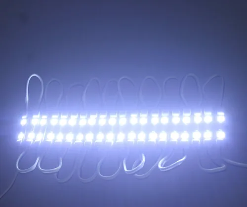 Vista 5 de Super Bright 200pcs Mini 2835 2 LED módulo DC12V impermeable luz decorativa para letreros de letras publicitarias con cinta adhesiva trasera (blanco)