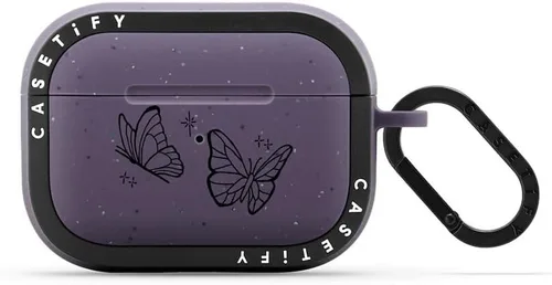 Vista 30 de CASETiFY Bounce Airpods Pro (1ª/2.ª generación) - Funda con anillo, negro Kingsnake - carbón mate