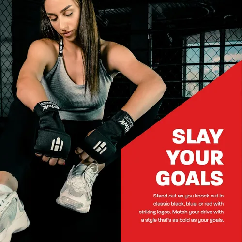 Vista 6 de Hawk Guantes Interiores Acolchados de Entrenamiento con Gel Vendas Elásticas para las Manos para Guantes de Boxeo Vendas Rápidas Hombres y Mujeres