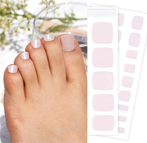 Vista 11 de DANNI & TONI Tiras de gel semicuradas para uñas de los pies, color burdeos (Garnet Gaze) Ojo de Gato, Calcomanías de uñas de gel Pedi Wraps 37