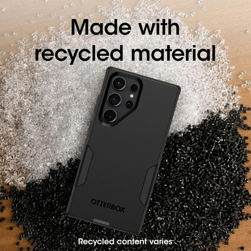 Vista 6 de OtterBox Funda para Galaxy S23 Ultra (solamente) - Serie Commuter - Negro, delgado y resistente, apto para bolsillo, con protección de puerto