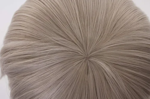 Vista 5 de Anime Inumaki Toge peluca para Cosplay Cogeplay Jujutsu Kaisen peluca gris corto pelo recto peluca disfraz de Halloween