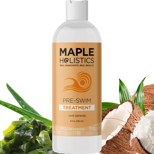 Vista 3 de Tratamiento de protección capilar con cloro para antes de nadar, protector de cabello de agua salada y piscina para nadar con barrera protectora