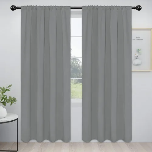 Vista 106 de Easy-Going - Cortinas opacas con bolsillo para varilla para dormitorio, cortinas de ventana para oscurecer la habitación para sala de estar